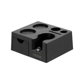   VEVOR Espresso tömörítő állomás, ABS anyag, 7 az 1-ben multifunkcionális tömörítő állomás levehető nyílással, könnyen tisztítható espresso kopogtató doboz csúszásgátló talppal, 51-58 mm-es fogantyúkhoz illeszkedik