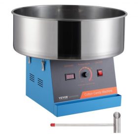   VEVOR elektromos vattacukor készítő, 1000 W-os vattacukor készítő, kereskedelmi vattacukor készítő rozsdamentes acél tállal és cukorkanállal, tökéletes otthoni gyerekek születésnapjára, családi partikra (kék)