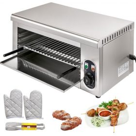   VEVOR Salamander Grill, állítható rács, Salamander sütő, falra szerelhető Salamander Grill, 2000 W-os elektromos sajtolvasztó, rozsdamentes acél, Raclette Grill, 50–300 ℃-os infravörös grill otthoni és kereskedelmi használatra.