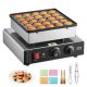 VEVOR Mini Palacsintasütő, 25 db 43 mm átmérőjű holland muffin gofrisütő, tapadásmentes rozsdamentes acél Poffertjes grill, kereskedelmi elektromos Dorayaki sütő, hőmérséklet- és időszabályzó, otthoni konyhai étterem
