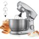 VEVOR álló mixer, 4,2 literes elektromos konyhai mixer, 1500 W-os tésztakeverő, 10+ impulzus sebességfokozat, dönthető fejű mixer rozsdamentes acél tállal, dagasztóhoroggal, habverővel, keverőlapáttal, sütéshez, keveréshez, habver