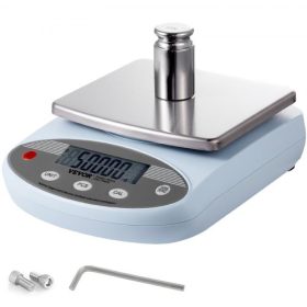   VEVOR analitikai mérleg, 3000g x 0,01g pontosságú nagy pontosságú laboratóriumi mérleg, 13 egység konverziós elektronikus tudományos laboratóriumi mérleg, LCD kijelzős digitális ékszermérleg laboratóriumi használatra, ékszerek