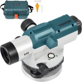   VEVOR automatikus optikai szintező, 24X, 40 mm-es rekesznyílású automatikus szintezőkészlet mágneses csillapított kompenzátorral és szállítózárral, magasság-, távolság- és szögmérő eszköz kemény műanyag tokkal, IP54 vízálló