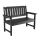 VEVOR kültéri pad, 128 cm, 363 kg teherbírás 2-3 személy számára, időjárásálló műanyag váz háttámlával és széles karfákkal, kültéri pad teraszra, kertbe, parkba, udvarra, verandára, fekete