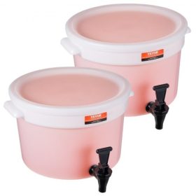   VEVOR italadagoló, 3 gallonos italadagolók partikra, műanyag gyümölcsléadagoló csappal és fedéllel, jeges tea limonádélé vízadagoló, éttermek, szállodák, partik számára, 2 darabos