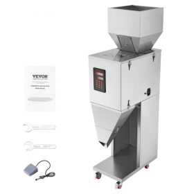   VEVOR részecsketöltő gép, 0,044-6,6 font/20-3000 g, automatikus töltőgép lábpedállal, rozsdamentes acél mérőtöltő gép, mérőtöltő babhoz, magvakhoz, gabonákhoz, teához, granulátum csomagoláshoz