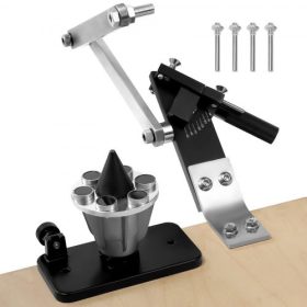   VEVOR fűnyírókés-élező és -kiegyensúlyozó, 15° - 45° állítható fűnyírókés-élező szerszám 4 adaptercsappal, golyóscsapágyakkal és 25 mm-es megnövelt fogantyúval, a legtöbb sarokcsiszolóval kompatibilis