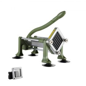   VEVOR sült krumpli vágó, burgonyaszeletelő 1/2 hüvelykes rozsdamentes acél pengével, kézi burgonyavágó aprító tapadókorongokkal, kiváló burgonyához, sült krumplihoz, uborkához, zöldségekhez, sárgarépához