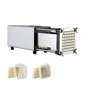   VEVOR elektromos sült krumpli vágó, burgonyaszeletelő 1/2 hüvelykes és 3/8 hüvelykes rozsdamentes acél pengékkel, burgonyavágó aprító csúszásgátló lábakkal, kiváló burgonyához, sült krumplihoz, uborkához, zöldségekhez, sárgarépáho