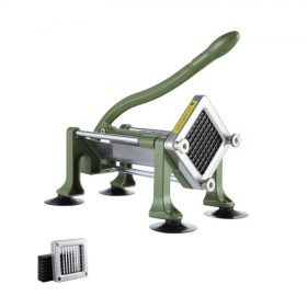   VEVOR sült krumpli vágó, burgonyaszeletelő 3/8 hüvelykes rozsdamentes acél pengével, kézi burgonyavágó aprító tapadókorongokkal, kiváló burgonyához, sült krumplihoz, uborkához, zöldségekhez, sárgarépához