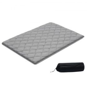  VEVOR japán tatami matrac, teljes méretű összecsukható japán tatami matrac, futon matrac tárolótáskával és rögzítővel, 9 rétegű padlószőnyeg alváshoz, kollégiumi szobához, meditációhoz, jógához, 2032 x 1372 x 89 mm, szürke