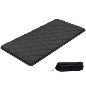   VEVOR japán tatami matrac, ikerméretű összecsukható japán tatami matrac, futon matrac tárolótáskával és rögzítővel, 9 rétegű padlószőnyeg alváshoz, kollégiumi szobához, meditációhoz, jógához, 2032 x 991 x 89 mm, fekete
