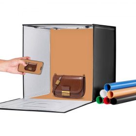   VEVOR fotóstúdió fénydoboz, 600x590x600 mm, 3000-5600K, állítható 3 színhőmérséklet