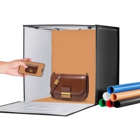   VEVOR fotóstúdió fénydoboz, 505x485x495 mm, 3000-5600K, állítható 3 színhőmérséklet