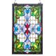 VEVOR ólomüveg ablakpanel, 433 x 731 mm, Tiffany stílusú függő ablakpanel lánccal, nagy függőleges téglalap alakú ólomüveg, vintage hagyományos művészeti kézműves termékek konyhai lakberendezéshez