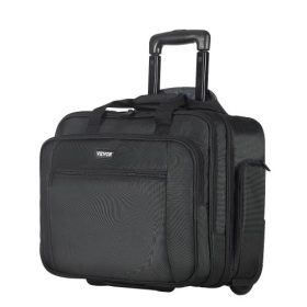   VEVOR gurulós laptoptáska 17,3 hüvelykes / 43,9 cm kerekes számítógéptáska nőknek és férfiaknak, fekete