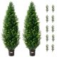 VEVOR 2 Pack 4' Mesterséges Cédrus Topiary Tree Faux Plant UV Decor Bel-/Kültéri