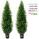 VEVOR 2 Pack 5' Mesterséges cédrus topiary Tree Faux Plant UV Decor Bel-/Kültéri