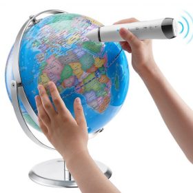   VEVOR Beszélő Világgömb, 9 hüvelykes/228,6 mm, Interaktív gömb gyerekeknek korai tanuláshoz és tanításhoz, Oktató gömb intelligens beszélő tollal, LED éjszakai fénnyel, USB interfész, Ajándékok gyerekeknek fiúknak és lányoknak (Té