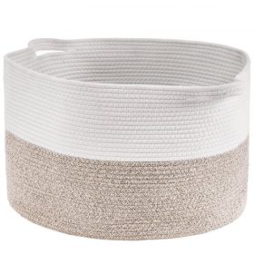   VEVOR pamutkötél tárolókosár 87 literes szőtt takarókosár 558x558x355 mm (20 x 20 x 14 hüvelyk)