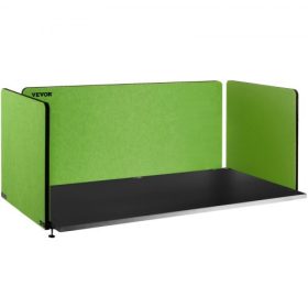   VEVOR íróasztal-elválasztó 60''-os íróasztal-elválasztó panel, 3 paneles akusztikus elválasztó panel, hangszigetelő akusztikus elválasztó panel, csökkenti a zajt és a vizuális zavaró tényezőket, könnyű, rögzíthető elválasztó zöld