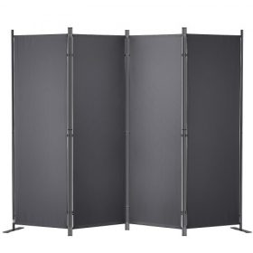   VEVOR térelválasztó 4 paneles összecsukható adatvédelmi képernyő 88,2"x11,8"x67,3" sötétszürke