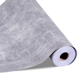   VEVOR öntapadós tapéta, 40 cm x 15 m, vízálló, öntapadós, könnyen tisztítható faldekoratív viniltekercs hálószobába, konyhába, irodába, fürdőszobába, sötétszürke, ipari stílusú