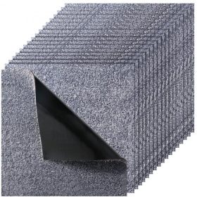   VEVOR szőnyeglapok 457x457 mm, 10 db-os szőnyeg, négyzet alakú, levehető és sérülésmentes, öntapadós, puha, plüss bélelt otthoni padlóra, 2,1 m² lefedettséghez, egyszerű barkácsolás nappaliba és hálószobába, szürke