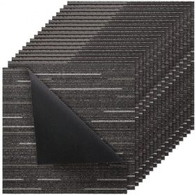   VEVOR szőnyeglapok, újrafelhasználható, 610x610 mm, 24 db moduláris szőnyeg, négyzet alakú, puha, párnázott, kereskedelmi padló, varratmentes borításhoz, 8,9㎡, egyszerű barkácsolás utáni csere nappali, hálószoba, iroda, beltéri, s