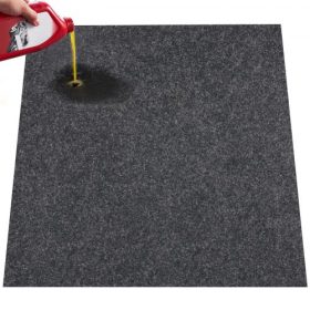   VEVOR vízálló garázsszőnyeg autó alá, 1,49x1,8 m kompakt méretű, nagy teherbírású szőnyeg erős tapadással, védi a garázs padlóját a víztől, sártól és olajtól, garázsokba, üvegházakba, bejárathoz