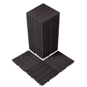   VEVOR egymásba illeszthető teraszlapok, 36 darabos csomag, 11,6"x11,6" 36 négyzetláb műanyag vízálló kültéri padlóburkolat minden időjárási körülményhez, teraszburkolati csempe verandára, medence melletti erkélyre, hátsó udvarba,