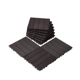   VEVOR egymásba illeszthető teraszlapok, 10 db-os csomag, 12"x12" 10 négyzetláb műanyag vízálló kültéri padlóburkolat minden időjárási körülményhez, teraszburkolati burkolólapok verandára, medence melletti erkélyre, hátsó udvarba,