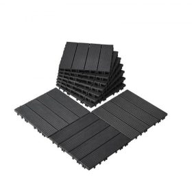   VEVOR egymásba illeszthető teraszlapok, 10 db-os csomag, 12"x12" 10 négyzetláb műanyag vízálló kültéri padlóburkolat minden időjárási körülményhez, teraszburkolati burkolólapok verandára, medence melletti erkélyre, hátsó udvarba,