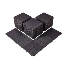   VEVOR egymásba illeszthető teraszlapok, 54 darabos csomag, 12"x12" 54 négyzetláb műanyag vízálló kültéri padlóburkolat minden időjárási körülményhez, teraszburkolati burkolólapok verandára, medence melletti erkélyre, hátsó udvarba