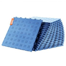   VEVOR garázscsempék egymásba illeszthetőek, 12 x 12 x 0,53 hüvelykes, 25 darabos garázspadlóburkoló csempe, csúszásmentes, kétoldalas, texturált garázspadlólapok, garázsokhoz, pincékhez, javítóműhelyekhez, kék