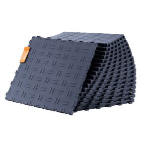   VEVOR garázscsempék egymásba illeszthetőek, 12 x 12 x 0,53 hüvelykes, 25 darabos garázspadlóburkoló csempe, csúszásmentes, kétoldalas textúrájú garázspadlólapok, garázsokhoz, pincékhez, javítóműhelyekhez, grafitszürke