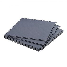   VEVOR garázspadlólapok egymásba illeszthetőek, 8 db-os csomag 513 x 513 x 5 mm-es egymásba illeszthető moduláris garázspadlólapok, gyémántlapos, csúszásmentes PVC szőnyegek műhelybe, raktárba, szerszámoskamrába, grafitszürke