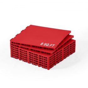   VEVOR szárazföld lapok jégkorongpadlóhoz, 12 x 12 hüvelykes, 8 db egymásba illeszthető, sokoldalú edzőfelület, táncparkett-lapok, jégkorong edzőfelszerelés tábla lövészethez (piros, 8 négyzetláb/doboz)