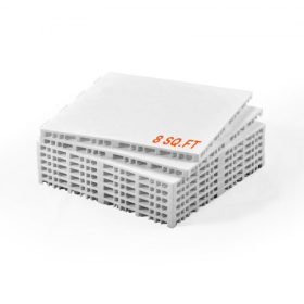   VEVOR szárazföld lapok jégkorong padlószőnyeghez, 12 x 12 hüvelykes 8 darabos egymásba illeszthető sokoldalú edzőfelület, táncparkett lapok, jégkorong edzőfelszerelés tábla lövészethez (hamuszürke, 8 négyzetláb/doboz)