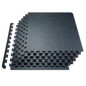   VEVOR 0,56 hüvelyk vastag edzőtermi padlószőnyegek, 12 csempés gumi tetejű EVA habbal, 25" x 25" méretű edzőtermi padlószőnyegek 48 négyzetláb lefedettséggel, egymásba illeszthető kirakós edzőtermi szőnyegek edzőterembe, otthonra,