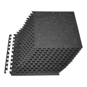   VEVOR Puzzle edzőszőnyeg, 24 db-os fitneszfelszerelés-szőnyeg, 610 x 610 x 14 mm, nagy sűrűségű EVA habszőnyeg-készlet, összekapcsolódó gumi puha lapok, védő padlópárna szürke pontokkal otthoni edzőterembe és irodába