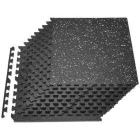   VEVOR Puzzle edzőszőnyeg, 12 db-os fitneszszőnyeg, 610 x 610 x 14 mm, nagy sűrűségű EVA habszőnyeg-készlet, összekapcsolódó gumi puha lapok, védő padlópárna fehér pöttyökkel otthoni edzőterembe, irodába
