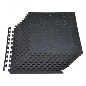   VEVOR Puzzle edzőszőnyeg, 24 db-os fitneszszőnyeg, 610 x 610 x 10 mm, nagy sűrűségű EVA habszőnyeg-készlet, összekapcsolódó gumi puha lapok, védő padlópárna kék pontokkal otthoni edzőterembe, irodába