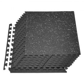   VEVOR Puzzle edzőszőnyeg, 12 db-os fitneszfelszerelés-szőnyeg, 610 x 610 x 10 mm, nagy sűrűségű EVA habszőnyeg-készlet, összekapcsolódó gumi puha lapok, védő padlópárna szürke pontokkal otthoni edzőterembe és irodába