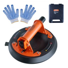   VEVOR üveg tapadókorong, 20,3 cm 279 kg teherbírás, vákuumos tapadókorong ABS fogantyúval és hordozódobozzal, nagy teherbírású ipari tapadókorong-emelő eszköz üveghez, gránithoz, csempéhez, fémhez