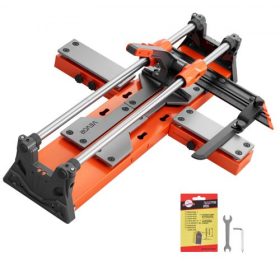   VEVOR 600 mm-es kézi csempevágó, továbbfejlesztett csúszófejes vágószerszám rugós talppal, szögütközővel, volfrám-karbid vágókerékkel, igazítási útmutatóval, barkácsolóknak, kerámia, padló- és falicsempékhez