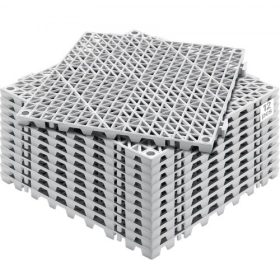   VEVOR egymásba illeszthető vízelvezető szőnyeg, 30,5 x 30,5 cm, PVC, csúszásmentes padlólapok, 12 db-os csomag