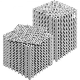   VEVOR moduláris összekapcsolódó párna, 50 db-os csomag 30 x 30 cm-es illesztő vízelvezető szőnyegek, puha PVC összekapcsolódó vízelvezető padlólapok, csúszásmentes vízelvezető lyukak fürdőszobához, fürdőszobához, konyhához, medenc