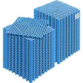   VEVOR moduláris összekapcsolódó párna, 55 db-os csomag 30 x 30 cm-es illesztő vízelvezető szőnyegek, puha PVC összekapcsolódó vízelvezető padlólapok, csúszásmentes vízelvezető lyukak fürdőszobába, konyhába, medencébe, nedves terül