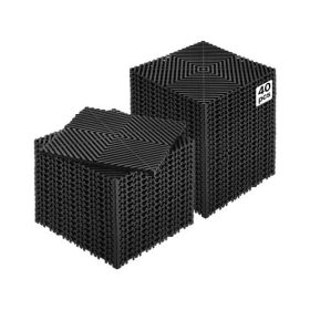   VEVOR összekapcsolódó vízelvezető szőnyeg, 12” x 12” moduláris összekapcsolódó párna, 40 db illesztő vízelvezető szőnyeg, csúszásmentes fekete PP vízelvezető padlólap és zuhanyszőnyeg, garázsba, kertbe, konyhába és kültérre
